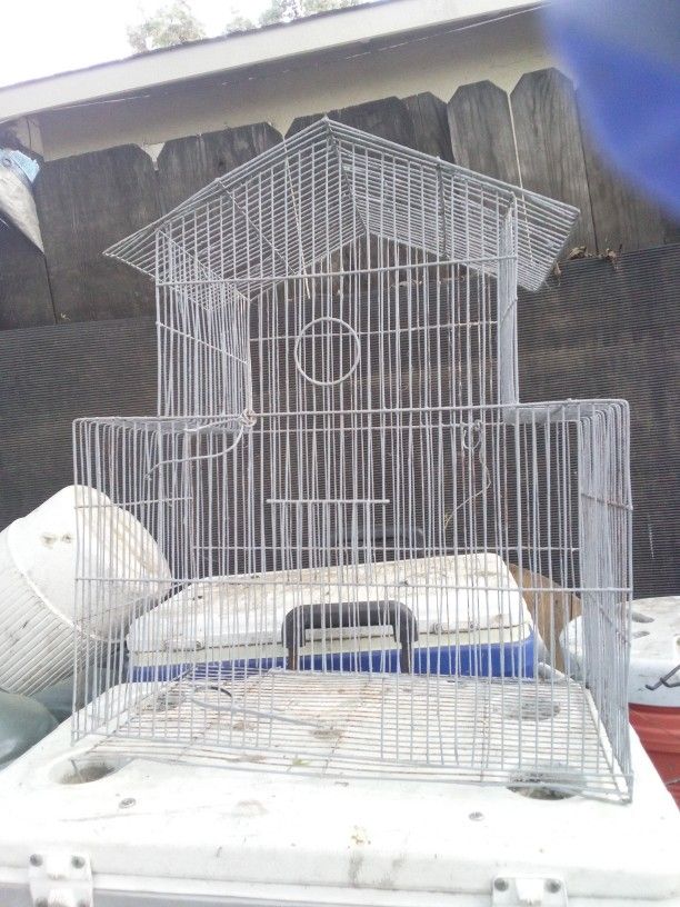 Birdcage Color : Grey Bird Cage House:: 24x24length:: 12x12 :Width