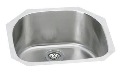 Undermount Stainless Steel 24 in. Rounded Single Bowl Kitchen Sink - New!