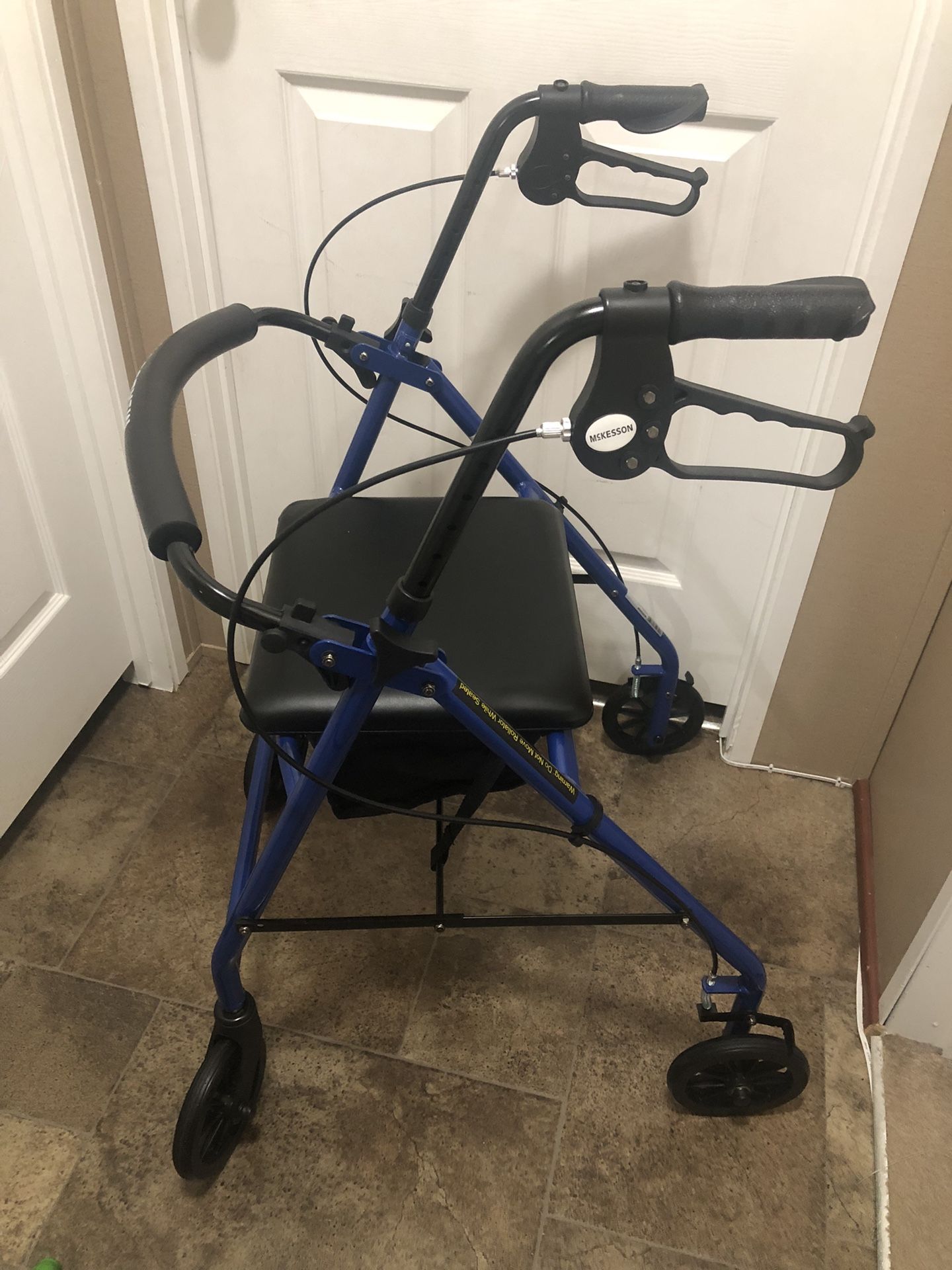 Foldable Rollator Walker With Seat And Wheels