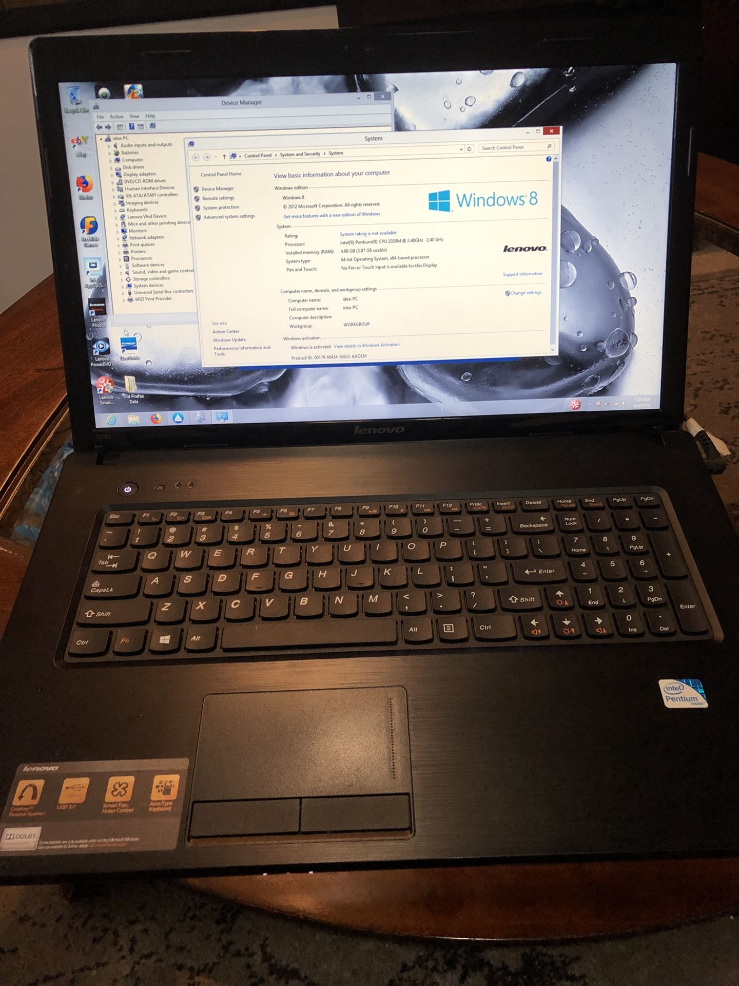 Lenovo G780 17 inch laptop