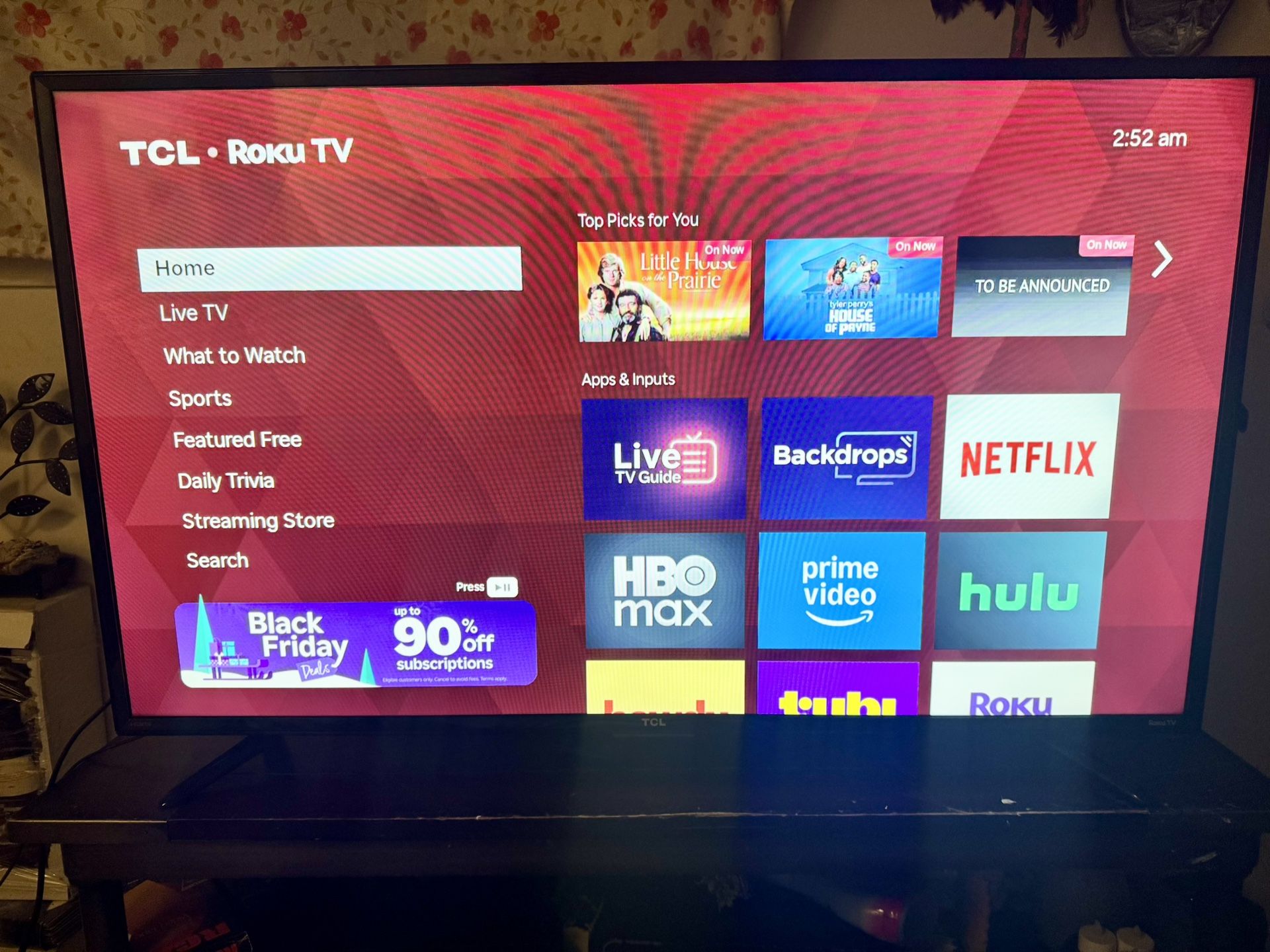 48” Inch Smart TCL Roku Tv With Remote