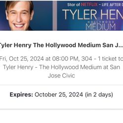 Tyler Henry - San Jose - Oct 25 (Friday) 