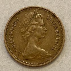 Queen Elizabeth Penny D.G.REG.F.D.1971