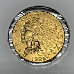 1925 Indian Head Historic Gold Coin