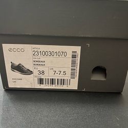 ECCO Chase Lace Sneakers Bordeaux Size 7-7.5