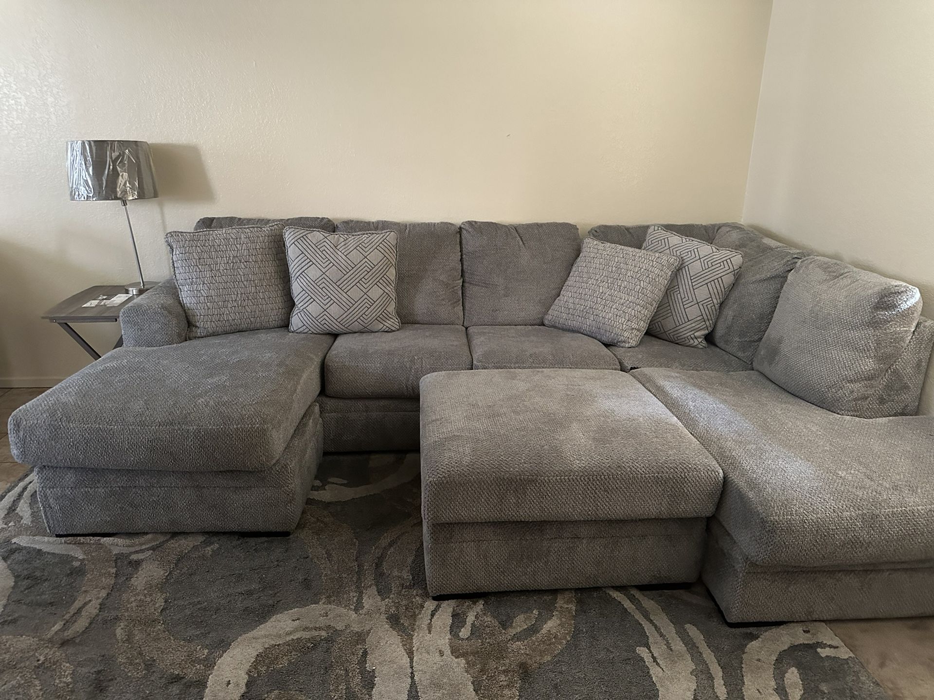 Well-Kept Furniture Bundle: Sectional Couch, Ottoman, Dining Table & TV Stand