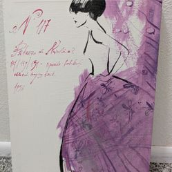 Shimmery Vintage Canvas Paintings Of Women