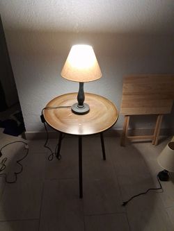 Side Table & Lamp