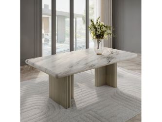 Charity Natural/Gray Oak Dining Table