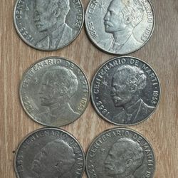 1 Peso 1953 Cuba ( Silver )