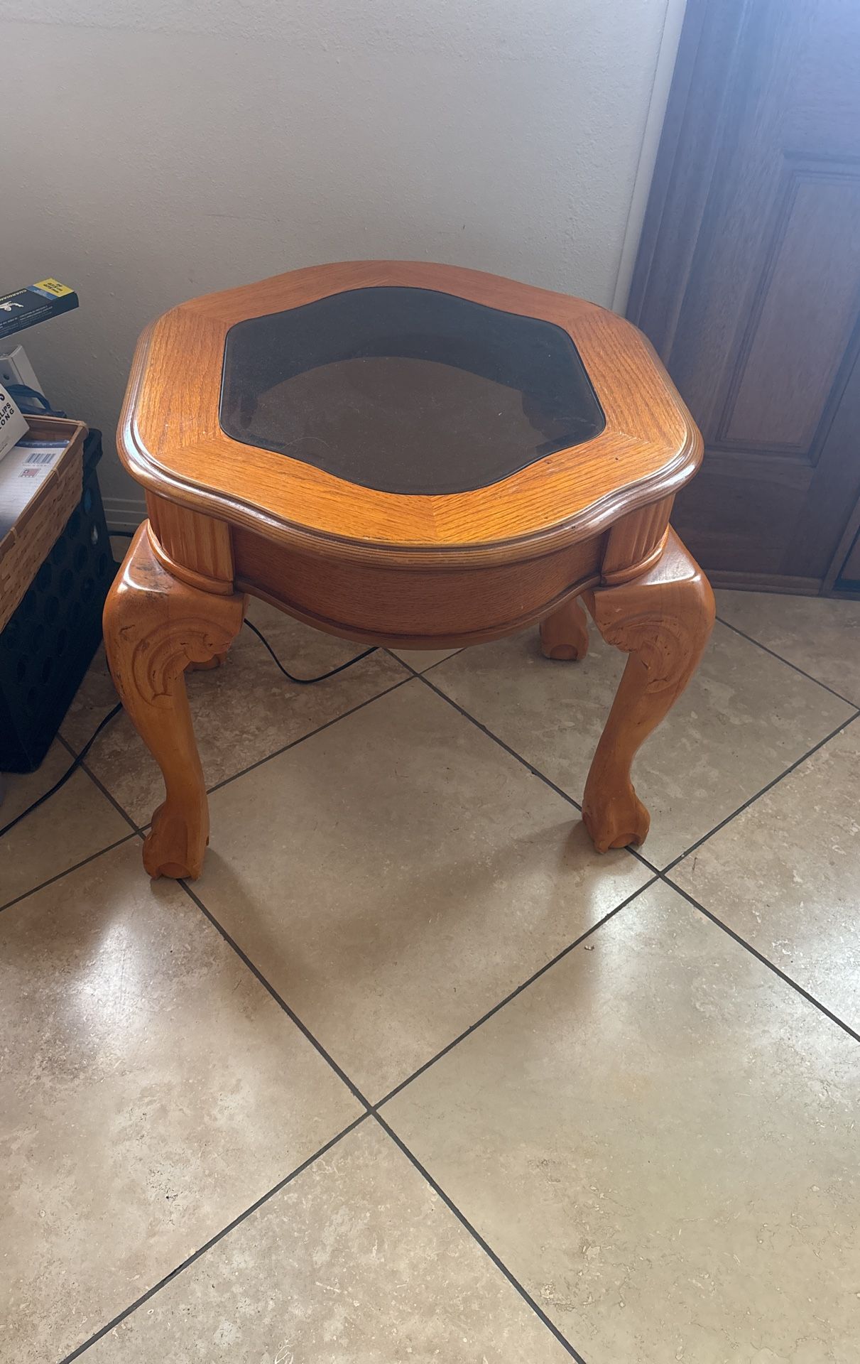 Wood End Table