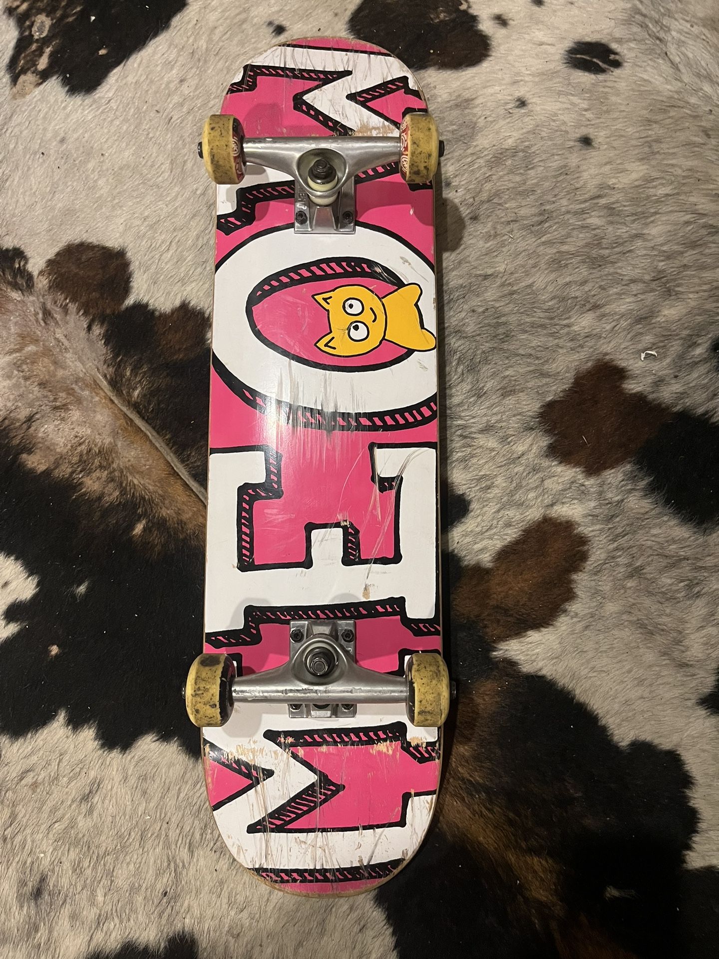 Meow Skateboard With Element Trucks & Element Wheels 