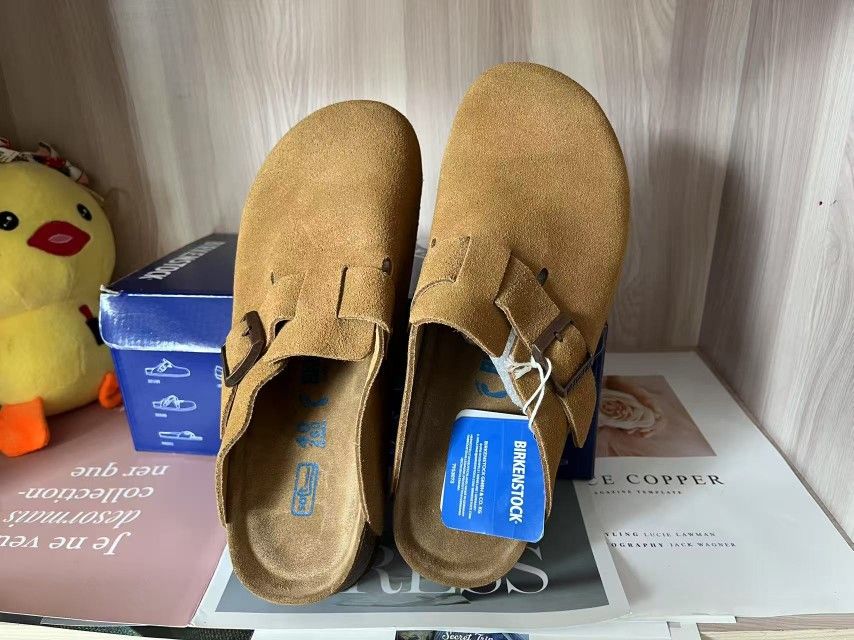 Birkenstock Boston Clog Brown Soft Footbed Womens