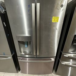 Ge Stainless Steel 3 Door French Door Refrigerator 