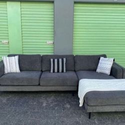 (NEED GONE!) Dark Grey L Sectional