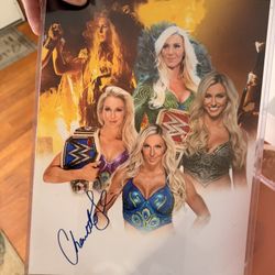 Charlotte Flair Signed Poster With COA