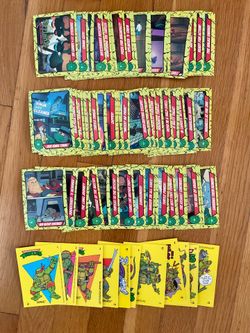 1989 Teenage Mutant Ninja Turtles Trading Card Incomplete Cartoon Set Missing 77/88 Plus Sticker Set