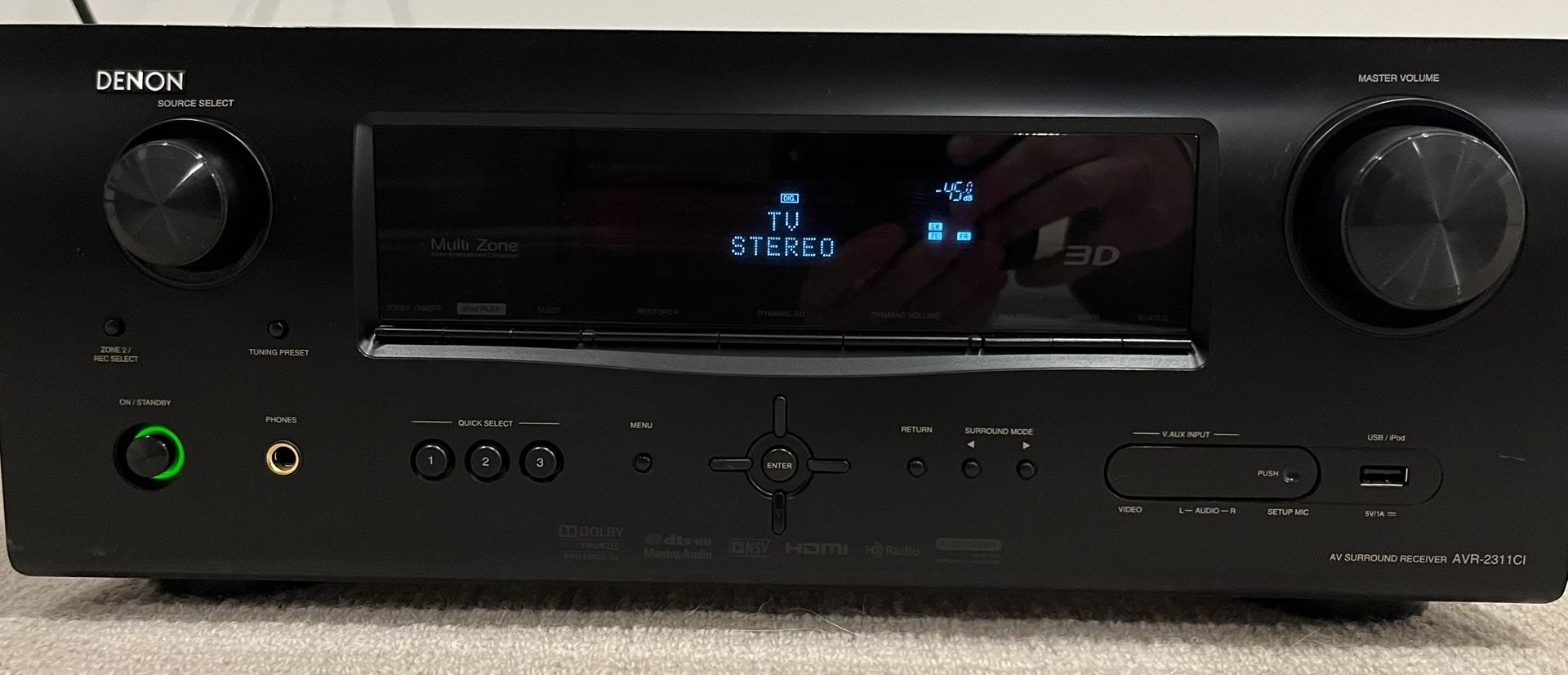 Denon AVR-2311CI AV Surround Receiver with Remote