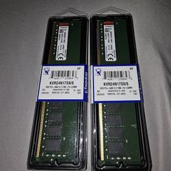 16GB DDR4 RAM Kingston KVR24N17S8/8