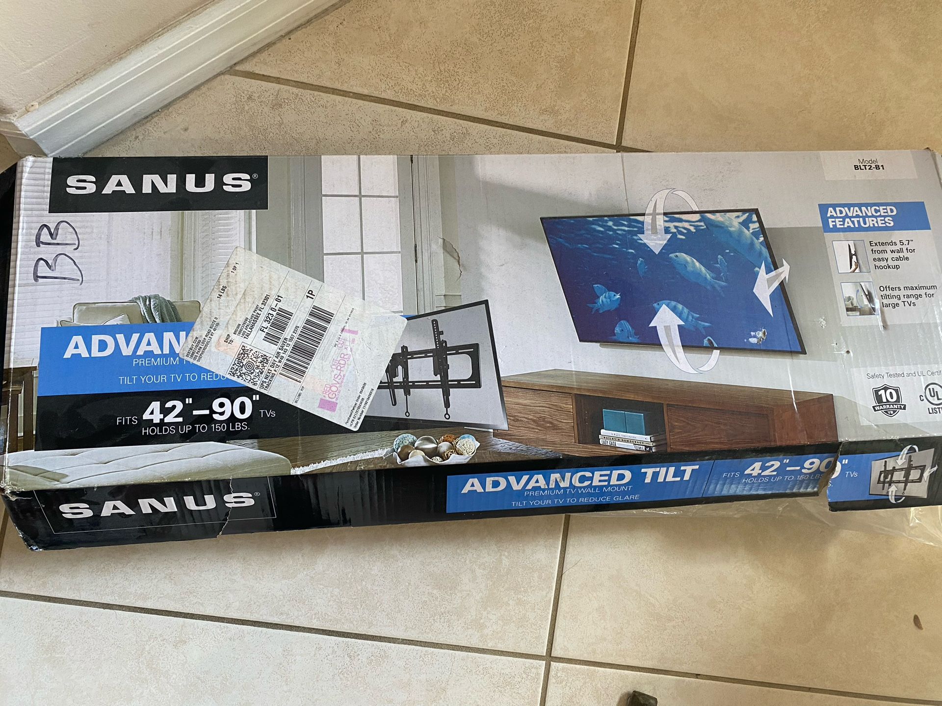 Sanus Tv wall Mount 42- 90 Inch Tv