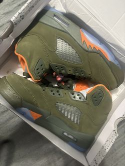 olive green jordan 5s