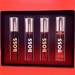 Hugo Boss Men's Travel Gift Set 4 x 10ml EDT EDP Fragrances- New, Unused, In Box