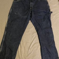 Dickies Blue Yellow Stitches 36x30 Blue Vintage Carpenter Skater