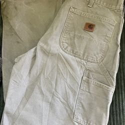 Carhartt Khaki Carpenter Pants 34x32
