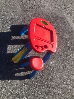 Plastic kids game table with two chairs