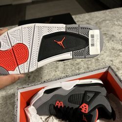 Infrared Jordans 4 Size 5.5