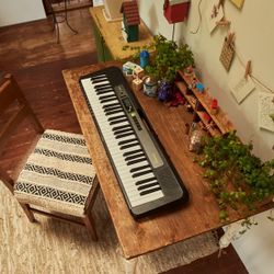 Casio Casiotone 61-Key Lighted Keyboard With Sustain Pedal, Protective Case Bundle $149.99