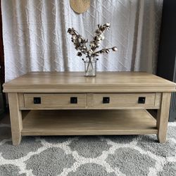 Pottery Barn STYLE Benchwright Wooden Coffee Table RUSTIC