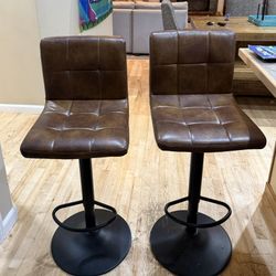 Swivel Bar Stools - Adjustable Height (2)
