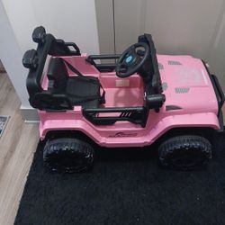 Girls Pink Electric Jeep