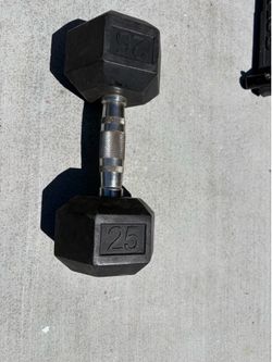 25 lbs rubber dumbell