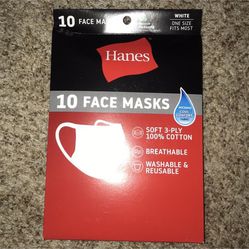 Hanes Face Mask, Pack of 10