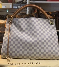 Louis Vuitton Artsy Mm Damier Azur Canvas Hobo Bag