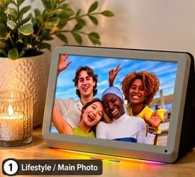 PhotoShare MyLuma 7” WiFi Digital Photo Frame – Stardust Grey – New in Box
