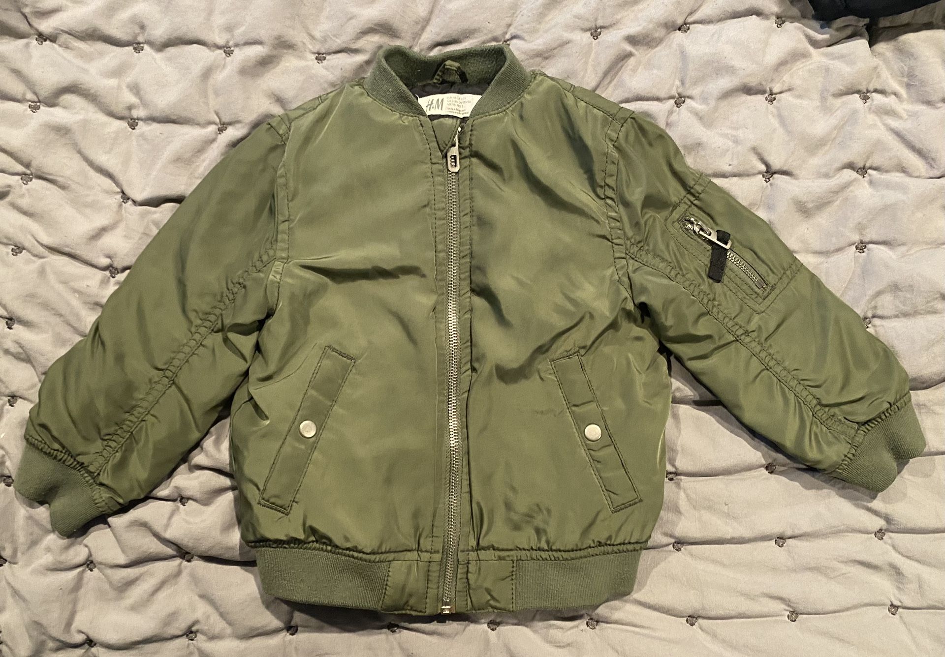 H&M Kids Green Bomber Jacket