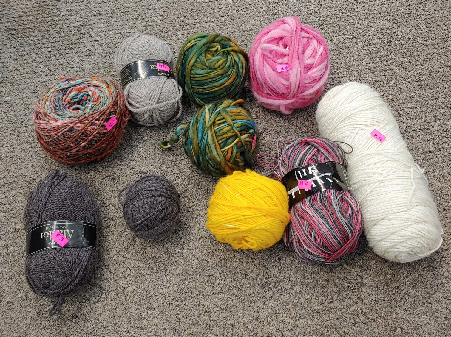 Assorted Craft Yarn $6.00 Each