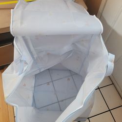 clothes laundry hamper large blue geese flowers