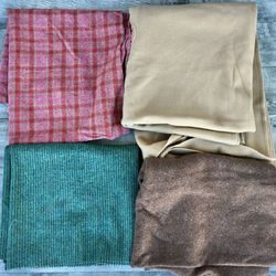 Assorted Lots of Wool and Wool Blend Sewing Fabric Yardage plus others