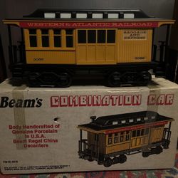 4 Vintage Jim Beam Train Decanters Full
