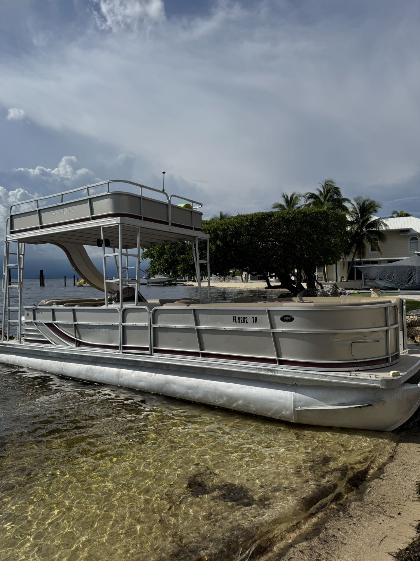 Pontoon Boat With Slide 