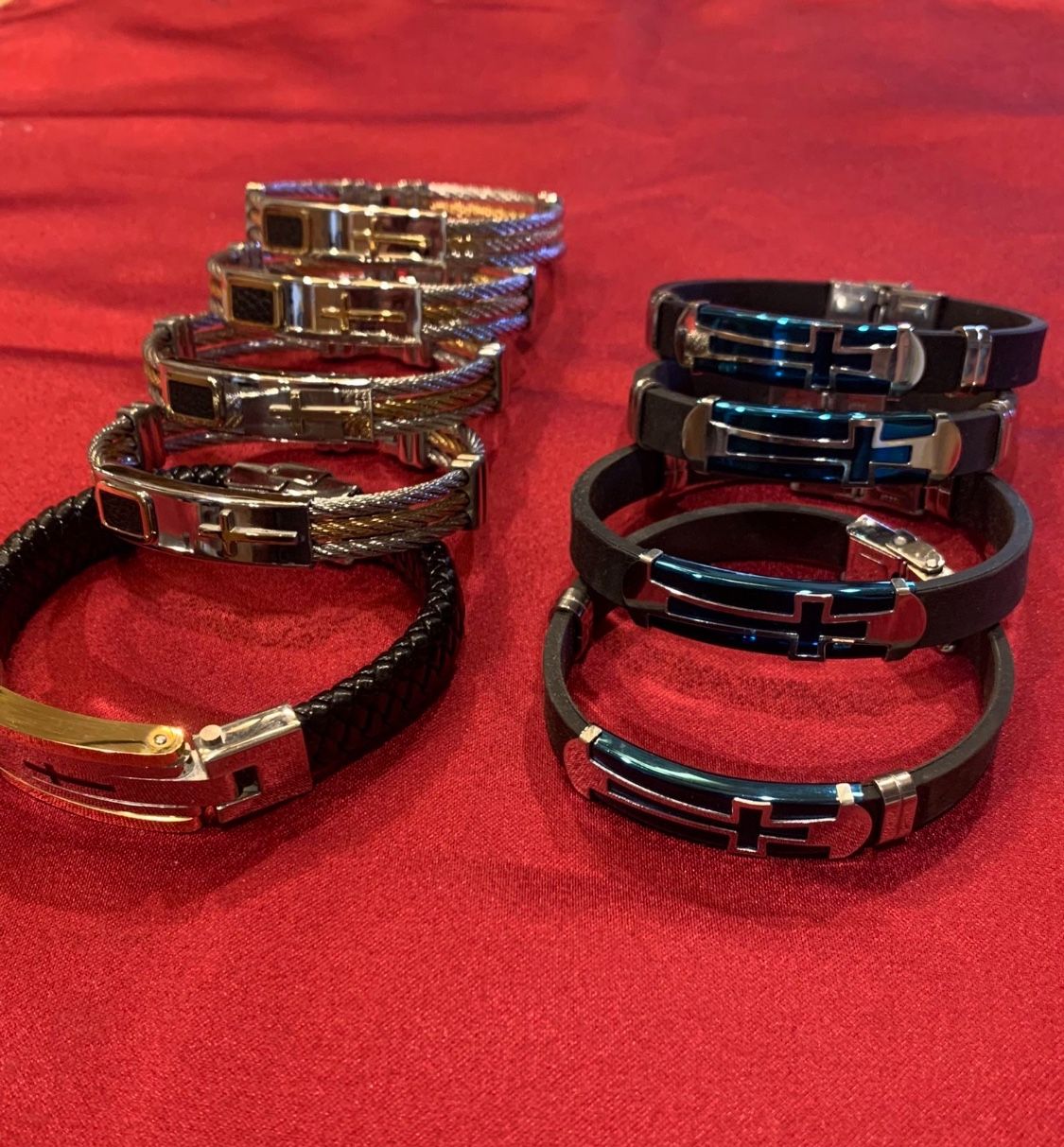Resale Lot Of 16 New Stainless Steel Bracelets Necklaces Jewelry