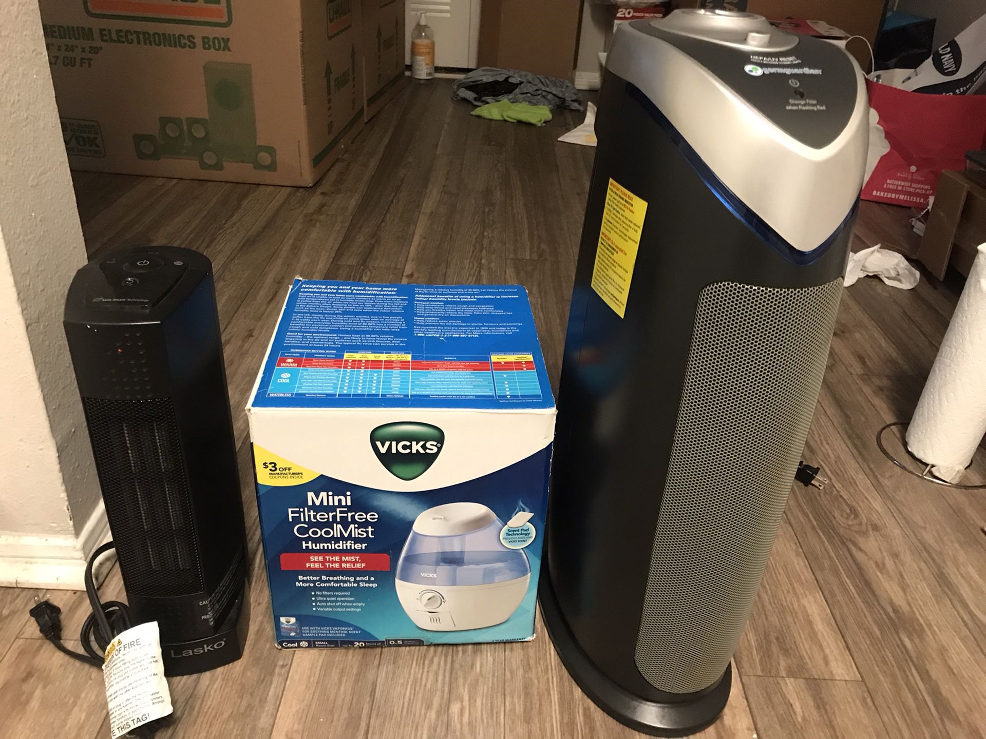 Vicks Humidifier, Heater And Air purifier 