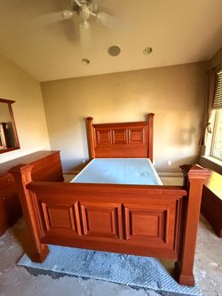Custom-Built Solid Cherry Queen Bedroom Set – $1,500 OBO