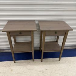 2 IKEA HEMNES Nightstand, dark gray stained