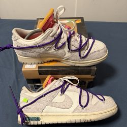 Nike Off White Dunks 15/50 Sz 10