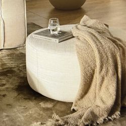 🛋️ Rove Concepts SMART FOAM Round POUF OTTOMAN - SALE ~70% Off